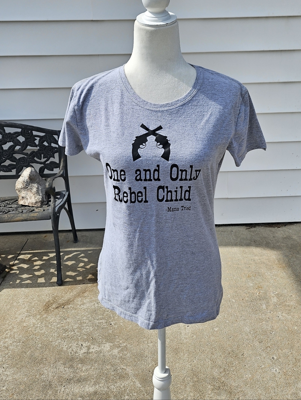 One and Only Rebel Child Grey Graphic